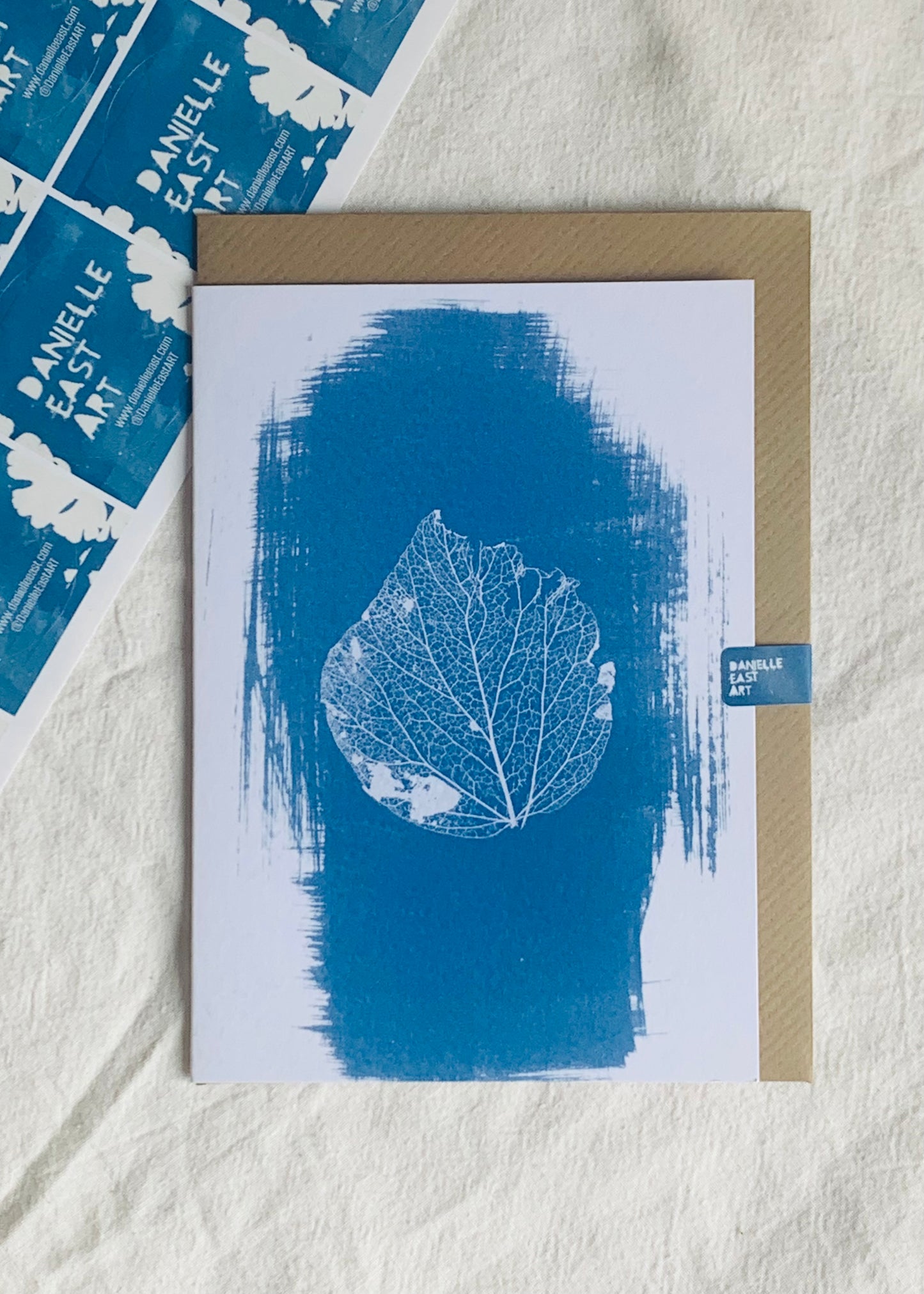 Leaf Skeleton - Cyanotype - Blank Card